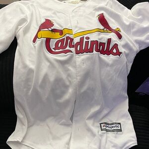 Majestic Kids Cardinals White Jersey